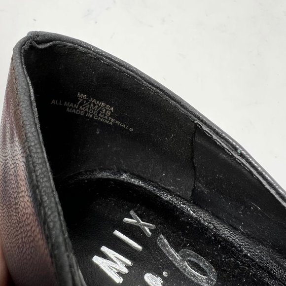 (SOLD)Mix No. 6 Shoes sz 7 ½” Janesa Black Platform Waffle Sole Slip on Buckle - Picture 10 of 10